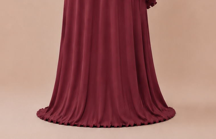 Long Skirt | Burgundy (Only Skirt)